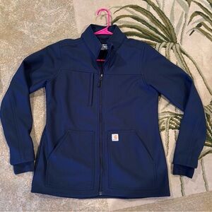 Carhartt Softshell Men’s M/Unisex-Navy Full Zip Windproof Workwear Jacket